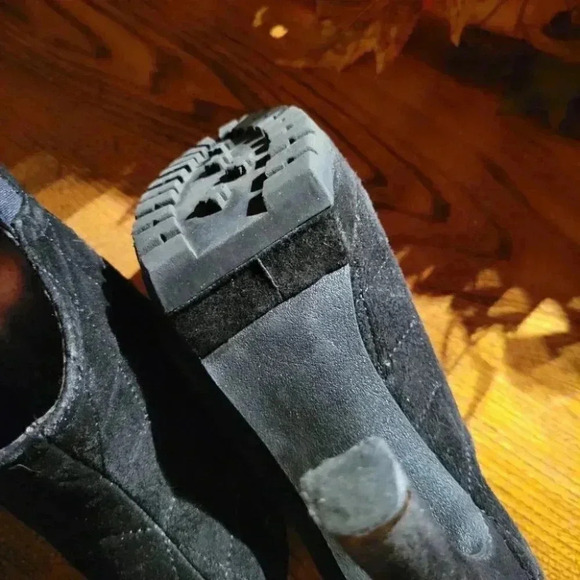 Rocket Dog Black Suede Woman's Shoes sz 8M Platform Sole 4" Heels - Picture 9 of 10